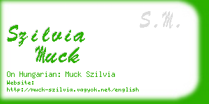 szilvia muck business card